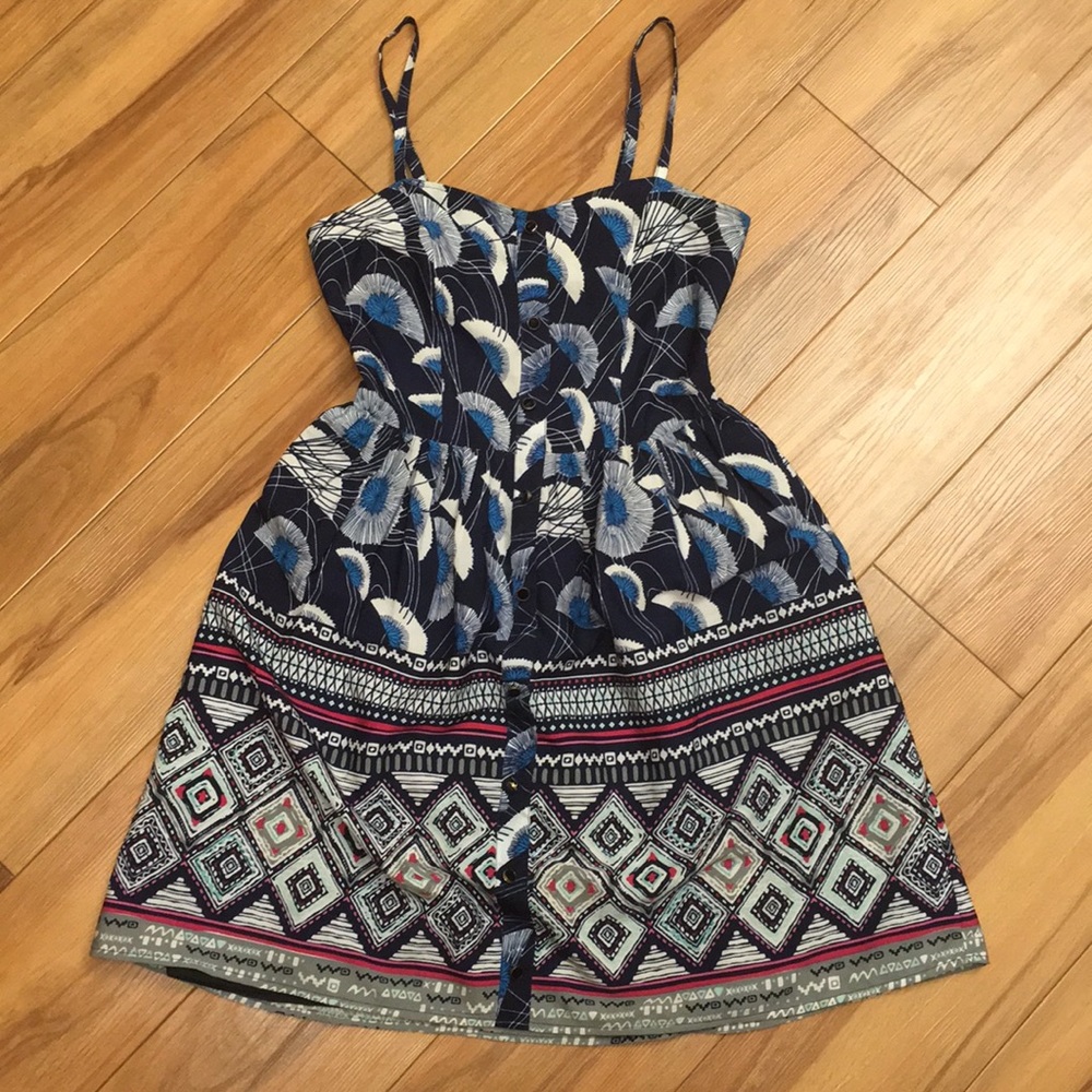Strappy Button Down Dress